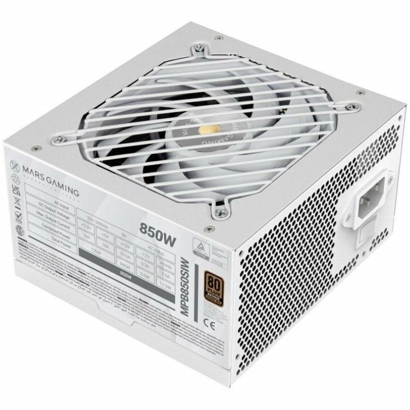 Fonte di Alimentazione Mars Gaming MPB850SIW 850 W 80 Plus Bronze