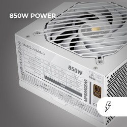 Fonte di Alimentazione Mars Gaming MPB850SIW 850 W 80 Plus Bronze