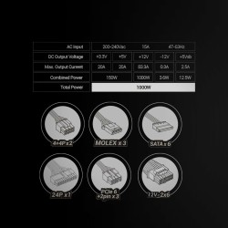 Fonte di Alimentazione Mars Gaming TACMARS-MPB1000PSI 1000 W 80 Plus Gold