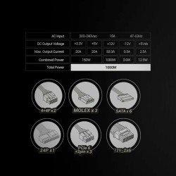 Fonte di Alimentazione Mars Gaming TACMARS-MPB1000PSI 1000 W 80 Plus Gold