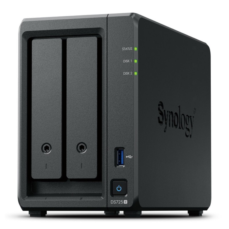 Memorizzazione in Rete NAS Synology DS725+ Nero AMD Ryzen R1600