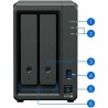 Memorizzazione in Rete NAS Synology DS725+ Nero AMD Ryzen R1600