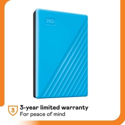 Hard Disk Esterno Western Digital My Passport Azzurro 4 TB HDD