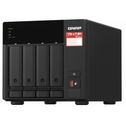 Memorizzazione in Rete NAS Qnap TS-473A Nero AMD Ryzen V1500B