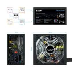 Fonte di Alimentazione TooQ TQXGEII-700SAP ATX 700 W 80 Plus Bronze RoHS