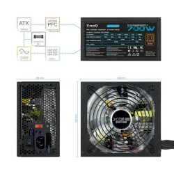 Fonte di Alimentazione TooQ TQXGEII-700SAP ATX 700 W 80 Plus Bronze RoHS