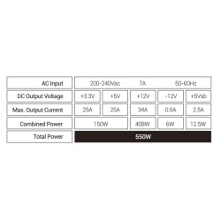 Fonte di Alimentazione Mars Gaming MPIII850 850 W 6 W 200 W ATX