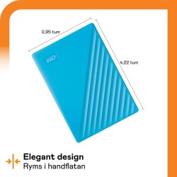 Hard Disk Western Digital My Passport Azzurro 2 TB HDD