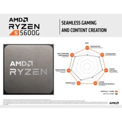Processore AMD 5600G AMD Ryzen 5 5600G AMD AM4 Hexa Core 4.4 GHz 19 MB
