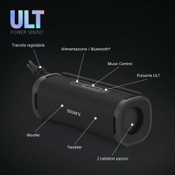 Altoparlante Bluetooth Portatile Sony SRSULT10B Nero