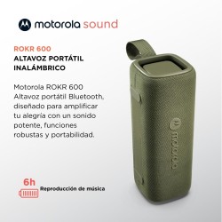 Altoparlante Bluetooth Portatile Motorola ROKR 600 30 W Verde
