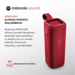 Altoparlante Bluetooth Portatile Motorola ROKR 600 30 W Rosso