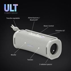 Altoparlante Bluetooth Portatile Sony SRSULT10W Bianco