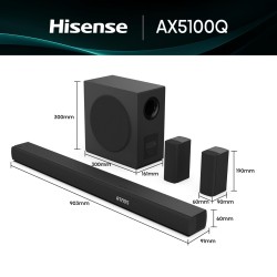 Soundbar Hisense AX5100Q 580 W Nero